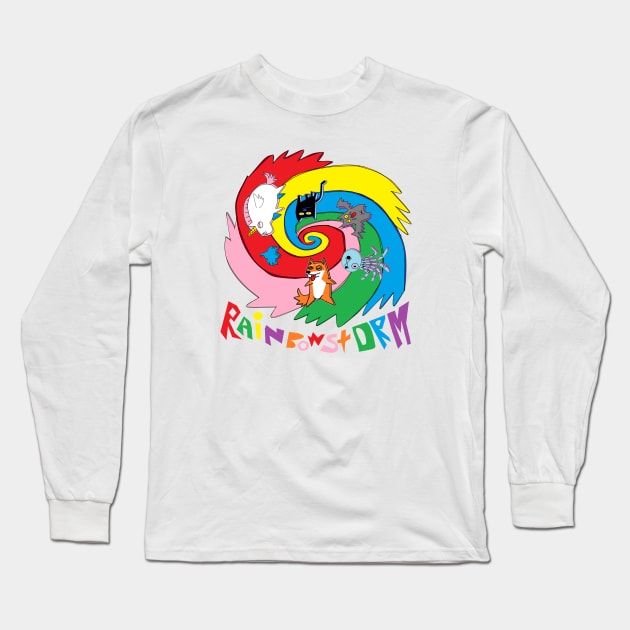 TABCxon #018 Rainbow Storm Long Sleeve T-Shirt by TABCXON